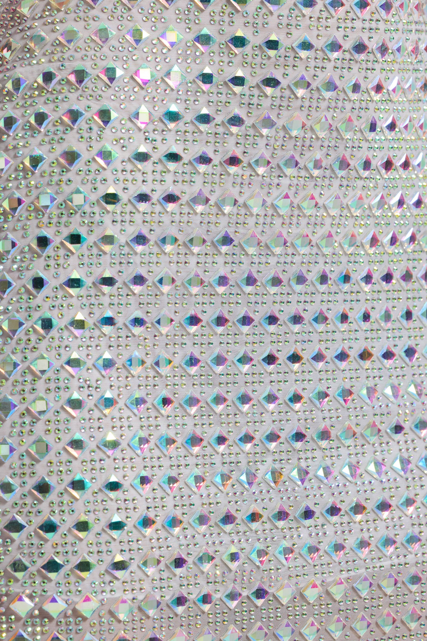 Embellished V-neck A-Line Mini Dress in Silver - Image 5